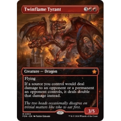 TWINFLAME TYRANT (BORDERLESS) Foundations FDN Magic MTG MINT CARD