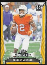2023 Leaf Draft Gold Roschon Johnson #68 Texas Longhorns