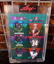 2025 Leaf '85 BEARS MCMAHON WALTER PAYTON DENT Game USED 12/12 Sealed Book End