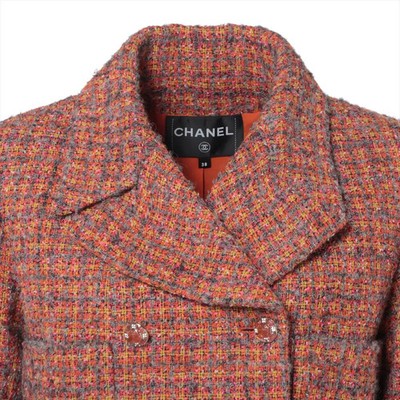 Chanel Coco Button 24AW Wool x alpaca Jacket 38 Ladies' Multicolor