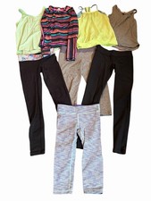 Ivivva Lululemon 8 Piece Lot Girl 8 Tanks Tops Leggings Swiftly Tech F/G