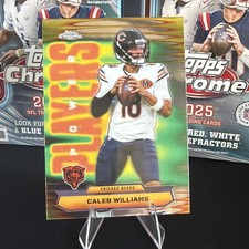 2025 Topps Chrome Football Caleb Williams Refractor Power Players Bears 