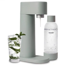 Woody Sparkling Water Maker - Silent Carbonated Water Machine Made of Renewab...