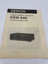 DENON DRM-800 Stereo Cassette Tape Deck Manual Operating Instructions