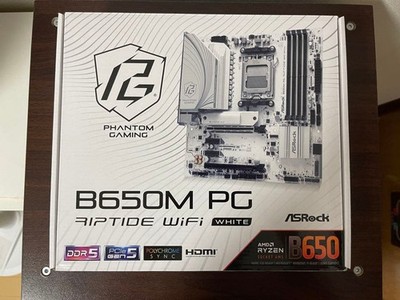 ASRock B650M PG Riptide WiFi White getestet AM5 Mainboard PCIe Clip beschädigt