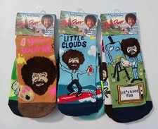 BRAND NEW Bob Ross The Joy Of Painting 6 Variety Low Cut Socks Sz.7 - 12