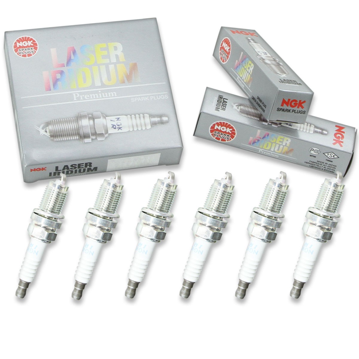 6 pcs NGK Laser Iridium Spark Plugs for 2004-2007 Saturn Vue 3.5L V6 - xh