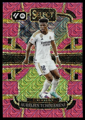 2023-24 Panini Select La Liga #67 Aurelien Tchouameni Pink Mojo #/115
