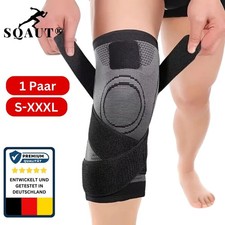 2x Kniebandage SQAUT&reg; Kniest&uuml;tze Knie Kompression Sport Bandage mit Klettg&uuml;rtel