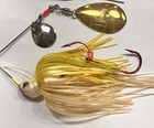 3 Vintage Spinner Baits, Early Strike King W/Red Eyes, Double Hook, Plastic Coat — photo 2