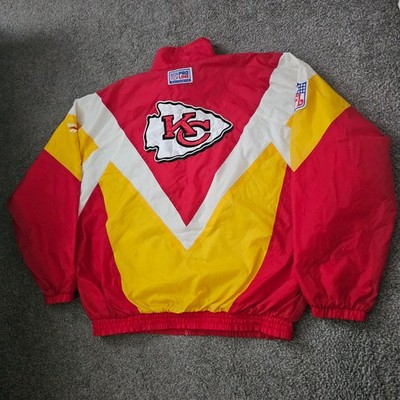 Vintage 90s Reebok x NFL Pro Line Kansas City Chiefs Nylon Windbreaker Jacke XL