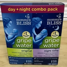 Mommy's Bliss Gripe Water Day + Night Combo Pack - Exp 01/2026 (2 Combo Packs)