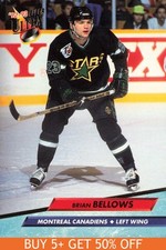 1992-93 Ultra #100 Brian Bellows Montreal Canadiens Hockey