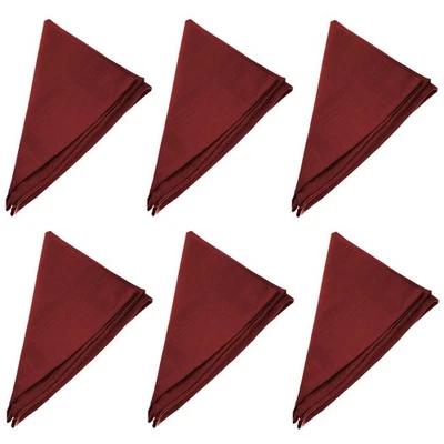 GARIELLA 6 x Muster Textil Servietten Stoffservietten 44 cm Baumwolle Weinrot - Bild 1 von 4
