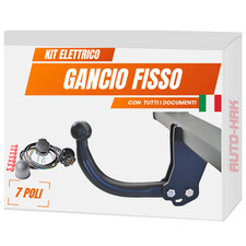 Gancio di traino fisso per FIAT 600 SEICENTO SPORTING 1998/2003 +kit el. 7poli