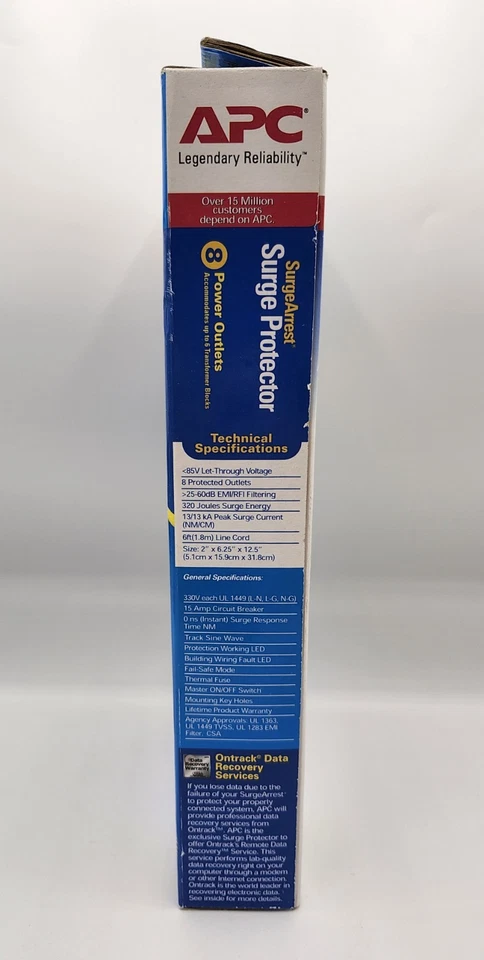 APC SurgeArrest Surge Protector 8 Outlet Professional Power Strip New Sealed - Image 4 of 4