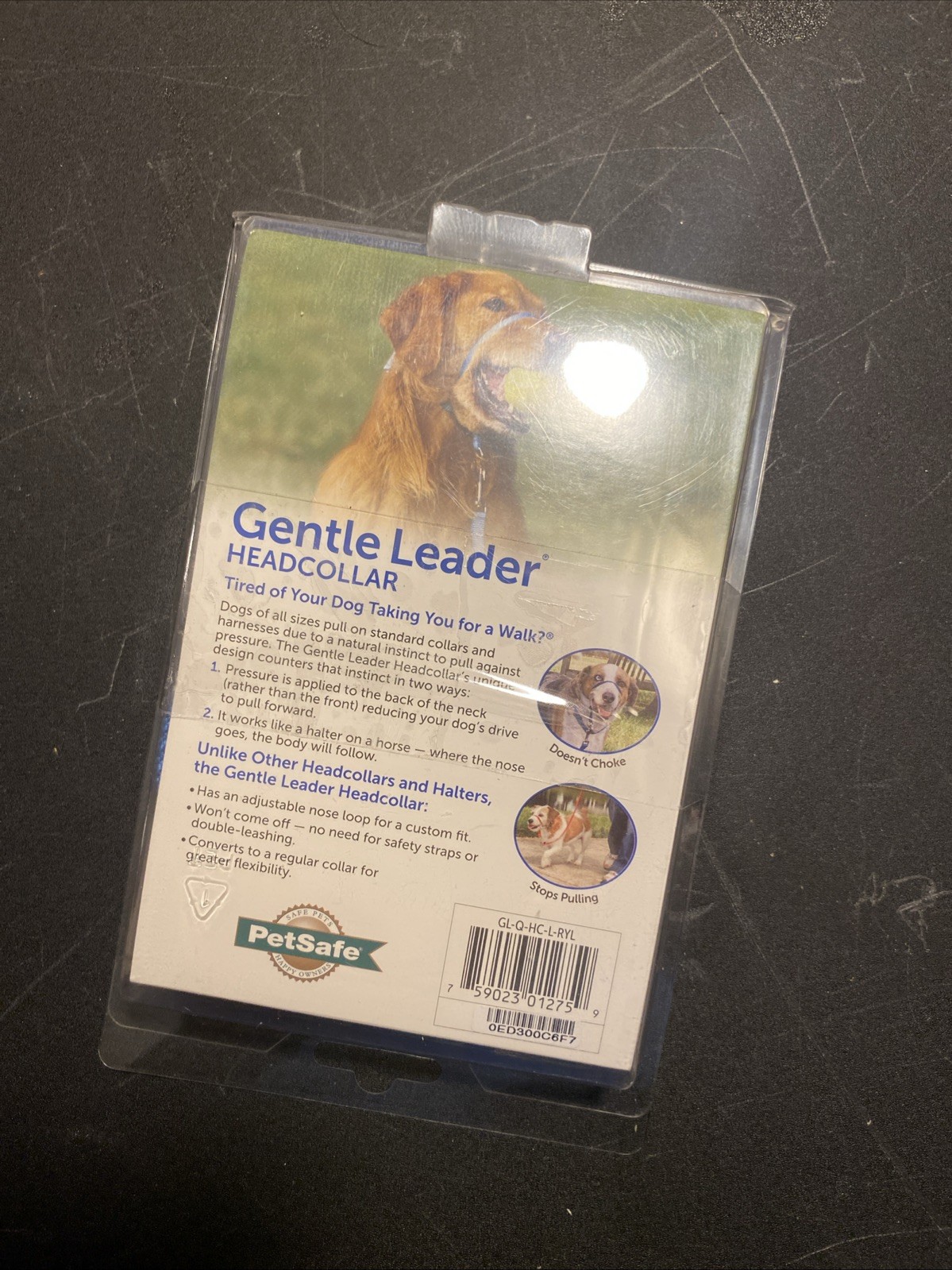Pet Safe GENTLE LEADER ~  Head-collar ~ Large dog breeds ~ 60-130lbs ~ Charcoal