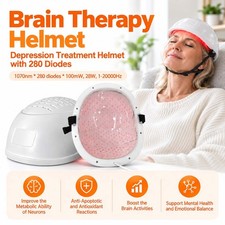 1070nm Infrared Brain Therapy Helmet Touchscreen Pbm Light For Tbi Recovery Care