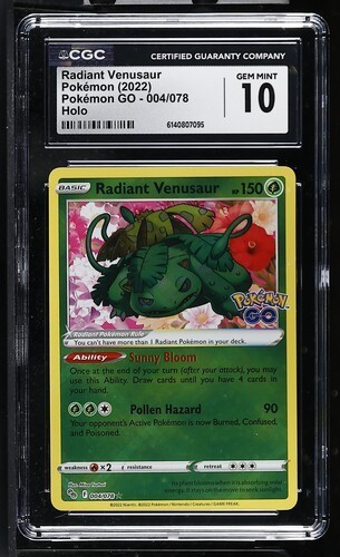 2022 POKÉMON GO #4 RADIANT VENUSAUR /078 CGC 10