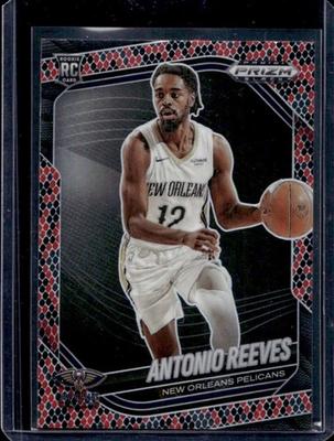 #ad 2024 25 Prizm Black Antonio Reeves RC Snakeskin Prizm #214 Pelicans $14.99