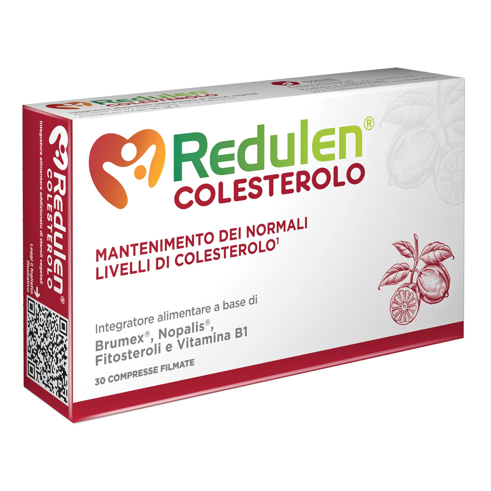 Redulen Colesterolo 30 Compresse - Integratore Naturale per il Cuore