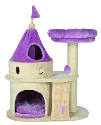 Trixie My Kitty Darling Castle Condo, Scratching Post, Cat Tree, Pom Pom, Crinkl