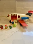 Fisher Price Vintage 1970 Genuine Fun Jet Toy Airplane 183 USA Made W/ 4 People