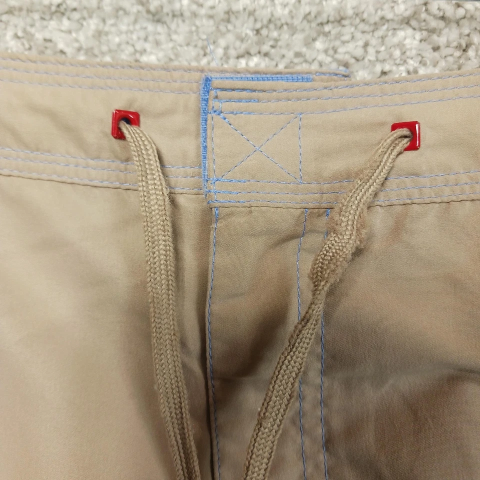 Pantalones Cortos de Natación Catalina Para Mujer Grandes 12 14 Beige Tostado Bolsillos de Carga Cordón Playa Foto 4 de 4
