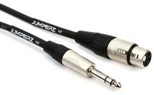 JUMPERZ JBTRSXF-10 Blue Line Patch Cable - 10' TRS-XLRF