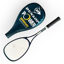Dunlop Power Drive 420 Squash Racket with cover Vibrotech Wide Body Oversize