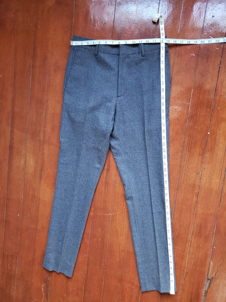 Burberry London Pants Mens EU 46 US 30 Gray Wool Slim Fit Made in Italy - Image 2 of 4