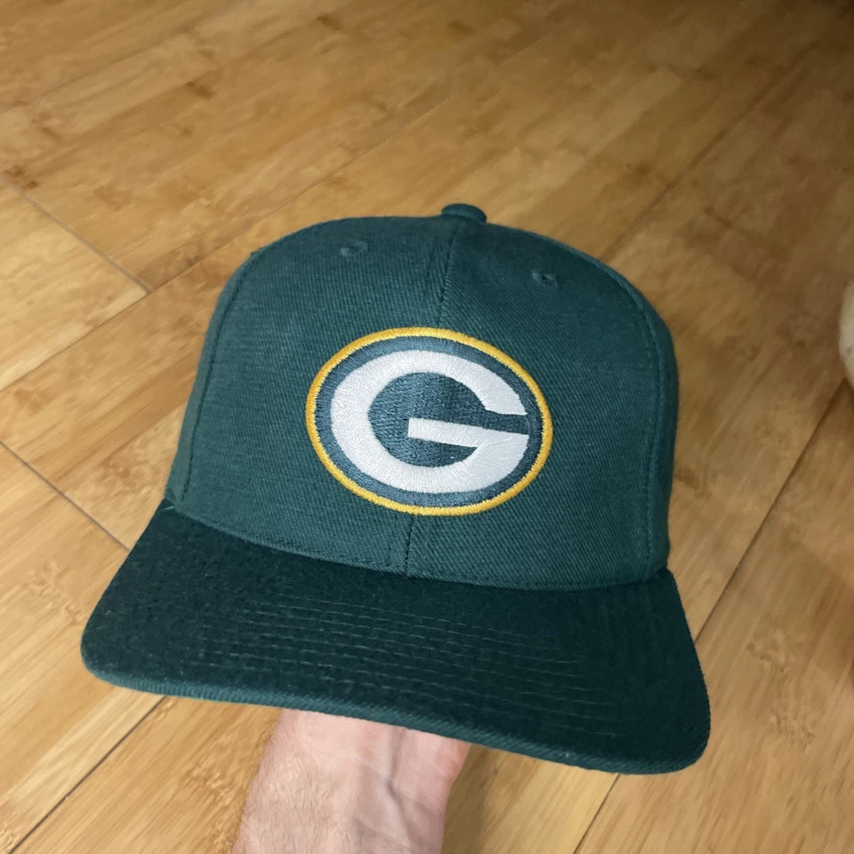 De Colección American Needle Green Bay Packers Lana Años 90 Básico Snapback Gorra Gorra NFL Foto 2 de 4