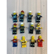 Lot of 12 LEGO Mini Figures AS SHOWN  Firemen, paramedic, etc.  EUC