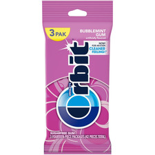 Bubblemint Sugar-Free Chewing Gum - 3 Packs, 42 Total Pieces