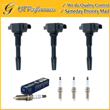 Quality Ignition Coil & BOSCH Spark Plug 3PCS Set for 16-17 Smart Fortwo 0.9L L3