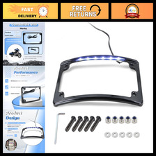 Curved Led License Plate Frame Light For 4x7 Plates - Black Fits Harley Model