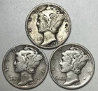 Photo of a 1937-D Mercury Dime from an eBay listing that sold on Jul 16, 2026