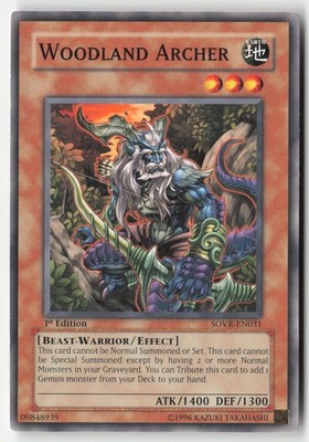 Yugioh - Woodland Archer SOVR-EN031 1st Edition - Stardust Overdrive