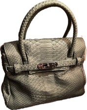 New Glen Arthur Olive Python Crossbody Tote