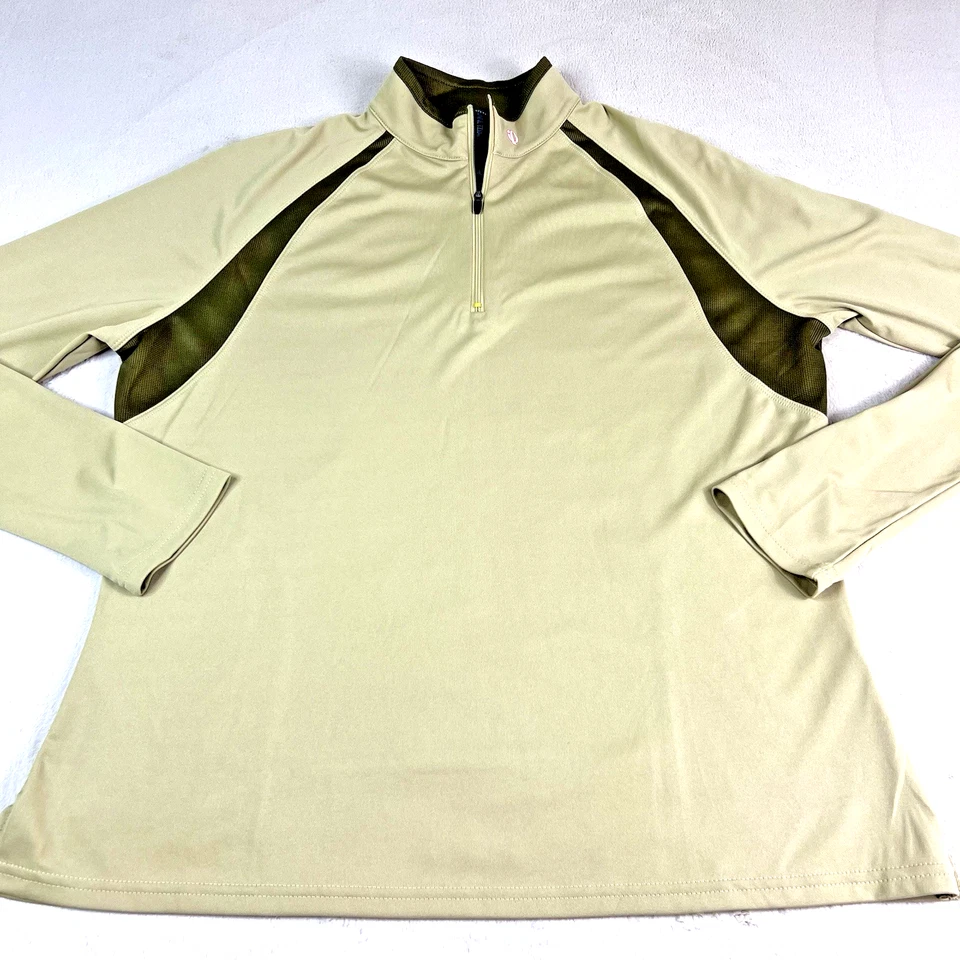 Женский пуловер Pearl Izumi XL зеленый на молнии 1/4 для велоспорта бега - Изображение 3 из 4