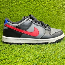 Nike Dunk Low Boys Size 5Y Black Gray Athletic Leather Lifestyle Shoes Sneakers