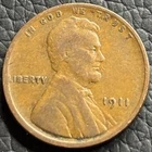 1911-P Lincoln Wheat Cent Penny Fine Philadelphia Early 1900's Copper 1C Vintage