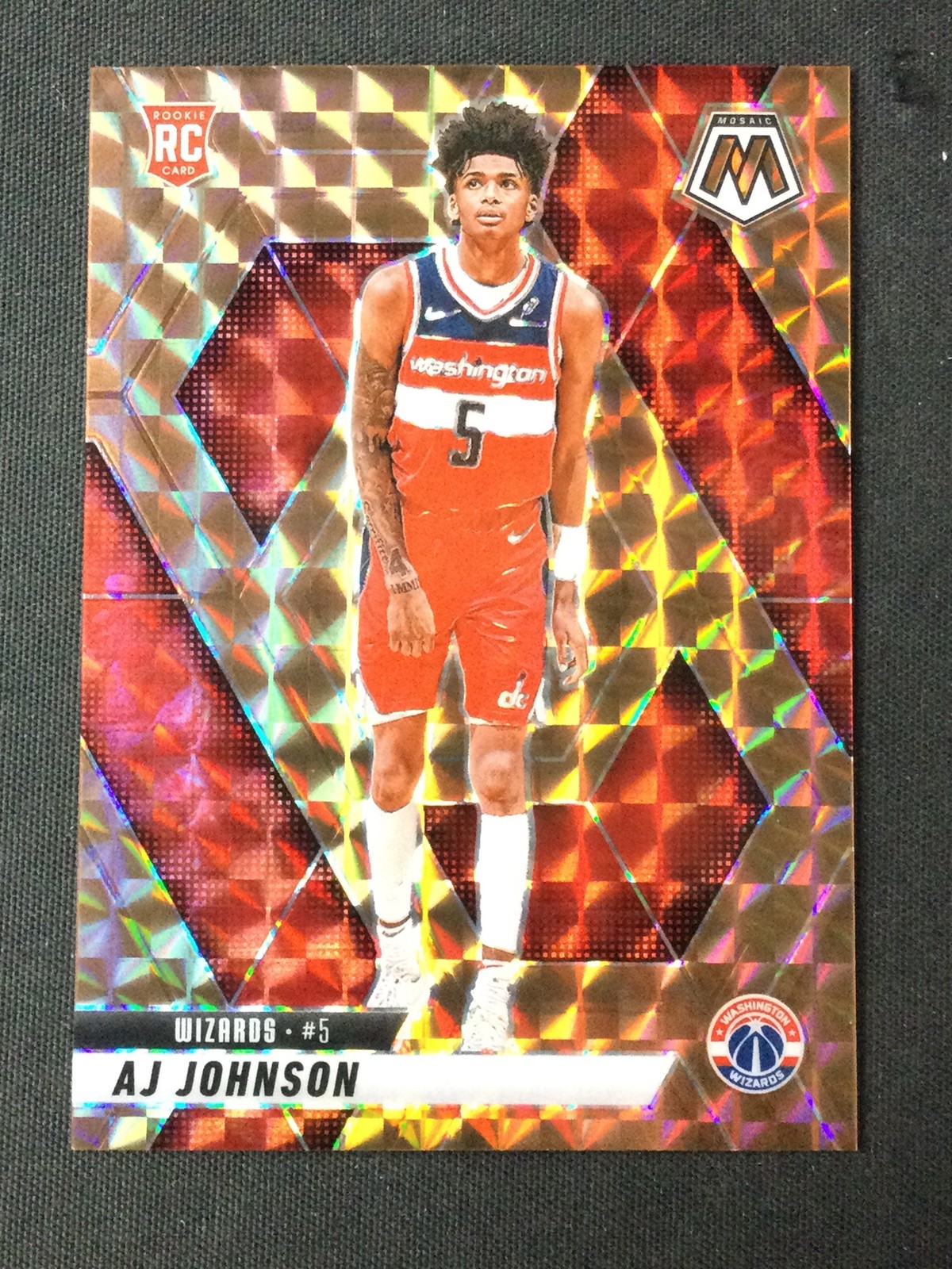 2024-25 Panini Mosaic #215 AJ Johnson Washington Wizards Bronze Mosaic /75 RC