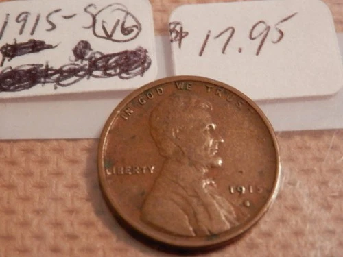 1915-S Lincoln Cent in Very Good Condition.#1