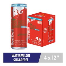 Red Bull Sugar free Watermelon 12oz 4 Pack