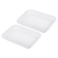 11.9x8.4" Fast Food Tray, 2 Pack Plastic Serving Tray Reusable Rectangle Tray
