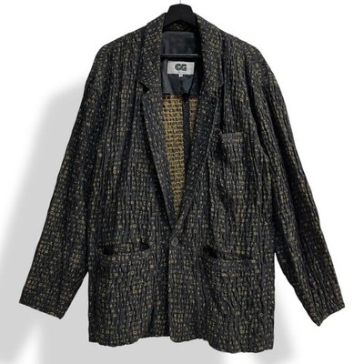 Calugi e Giannelli Vintage 80s Men's Wrinkled Design Italian Jacket #FE CAA