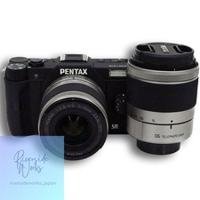 PENTAX Q10 Mirrorless Double Zoom Kit Black Used with New SD Card Case JP