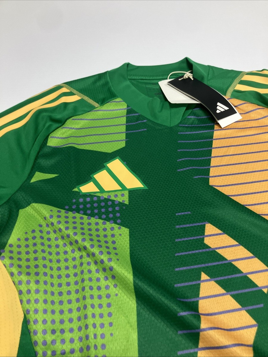 Green Adidas T24 P GK JSY Soccer Goalkeeper Jersey Short Sleeve