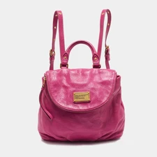Marc by Marc Jacobs Pink Leather Classic Q Mariska Backpack